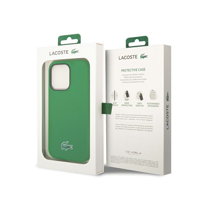 cover lacoste iphone 15 pro max verde magsafe compatibile