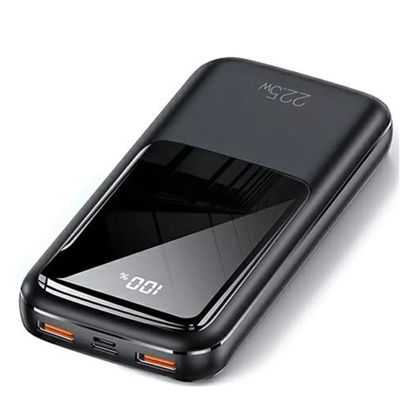 powerbank PB58 10000mAh 22.5W QC3.0 ricarica rapida nero