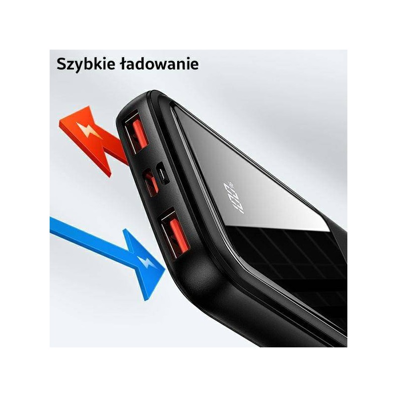 powerbank PB58 10000mAh 22.5W QC3.0 ricarica rapida nero