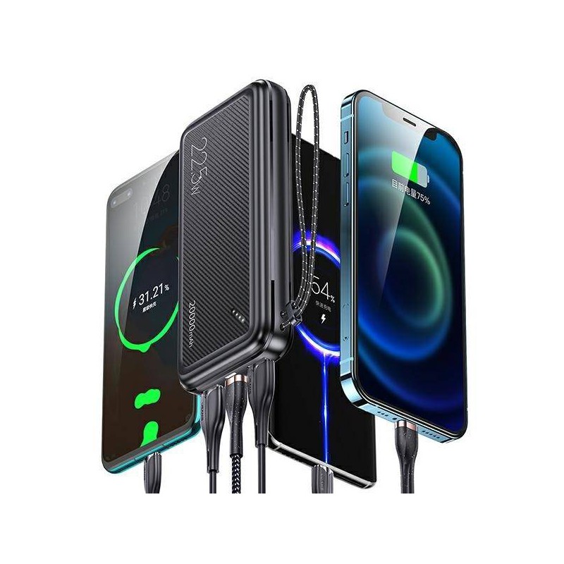 powerbank PB60 20000mAh 22,5W 2xQC3.0 + ricarica rapida nero