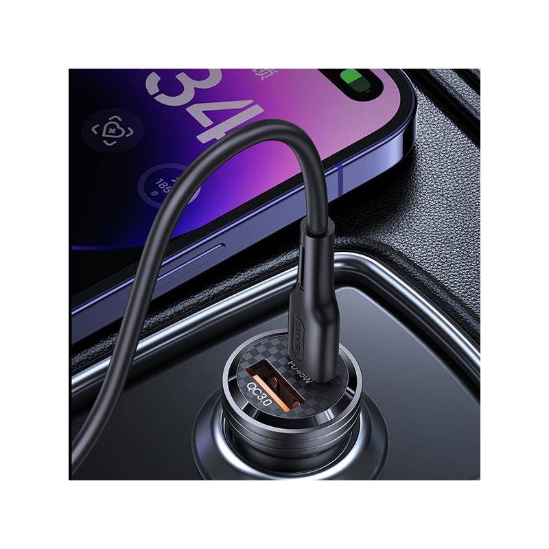 caricabatterie da auto 45w usb+ usbc fast charge