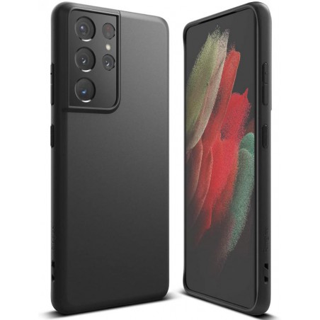 cover in silicone per samsung s21 ultra  black