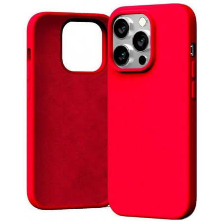 cover  silicone iphone 14 pro rossa