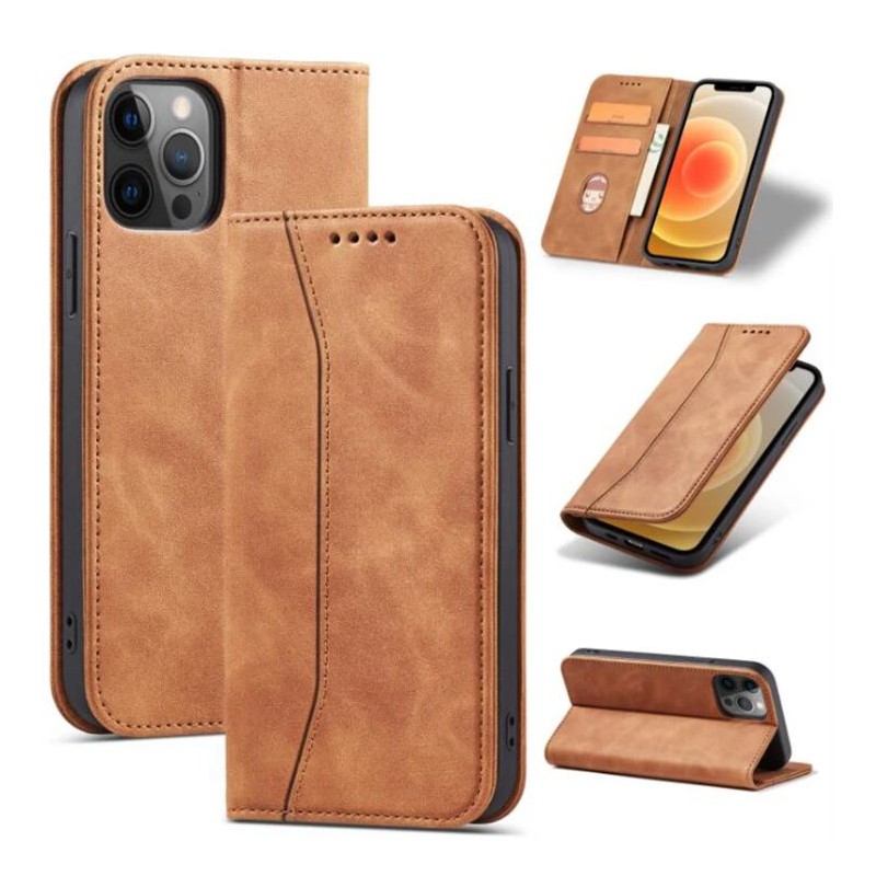 custodia a libro iphone 15 con porta carte di credito chiusura magnetica blu