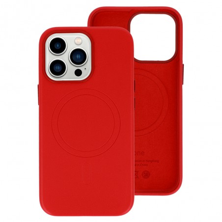 cover protettiva iphone 15 ecopelle rossa magsafe compatibile