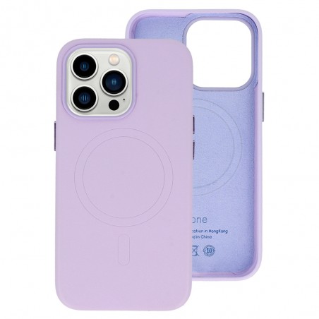 cover protettiva iphone 15 plus ecopelle purple magsafe compatibile
