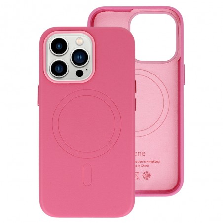 cover protettiva iphone 13 pro ecopelle rosa magsafe compatibile