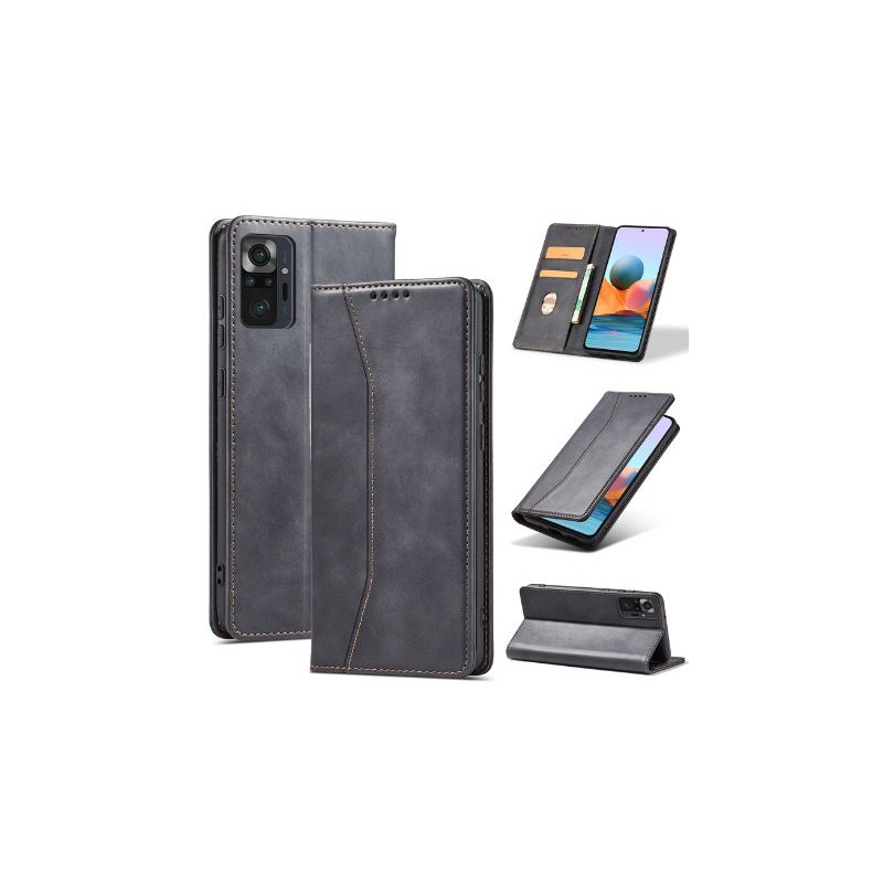 custodia a libro iphone 11 pro max con porta carte di credito chiusura magnetica nera