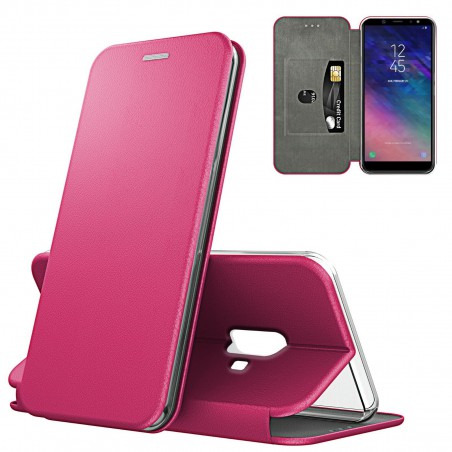 custodia a libro huawei p30 pro con porta carte di credito pink