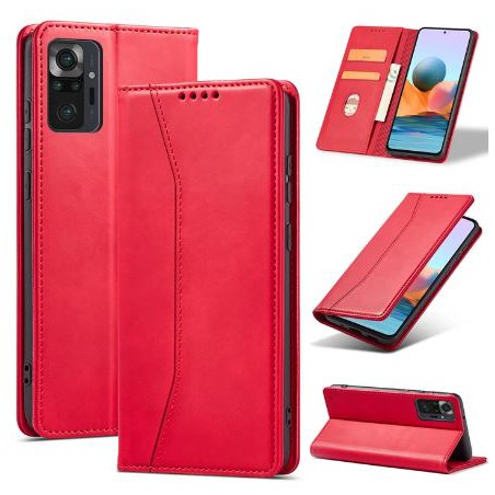 custodia a libro oppo a58 4G con porta carte di credito chiusura magnetica rossa