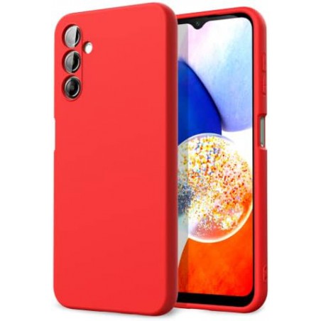 cover in silicone per samsung a35 rossa