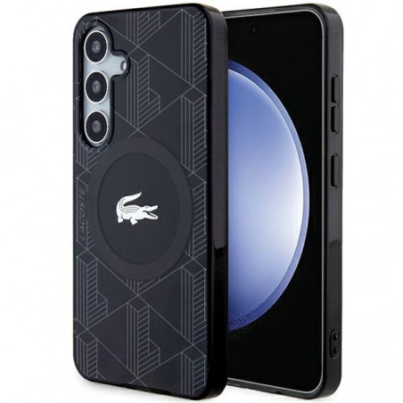 cover lacoste samsung s24 compatibile ricarica wireless black