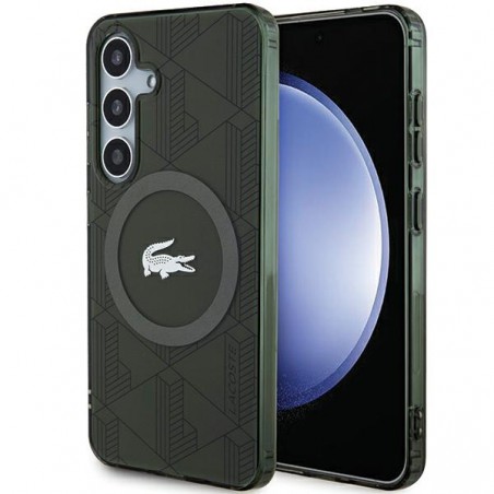 cover lacoste samsung s24 compatibile ricarica wireless green