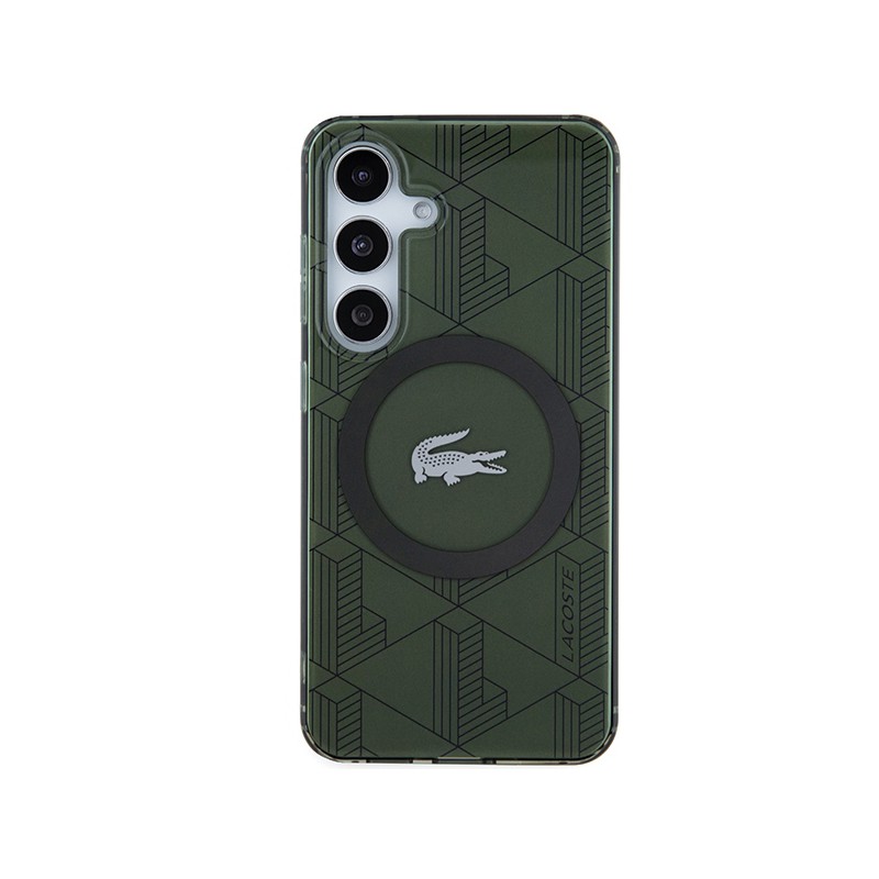 cover lacoste samsung s24 compatibile ricarica wireless green