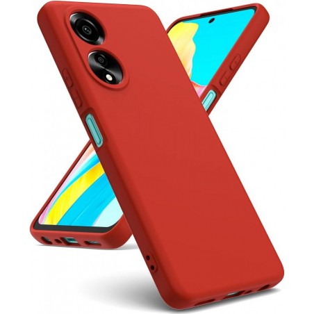 cover in silicone per oppo a38 4g rossa