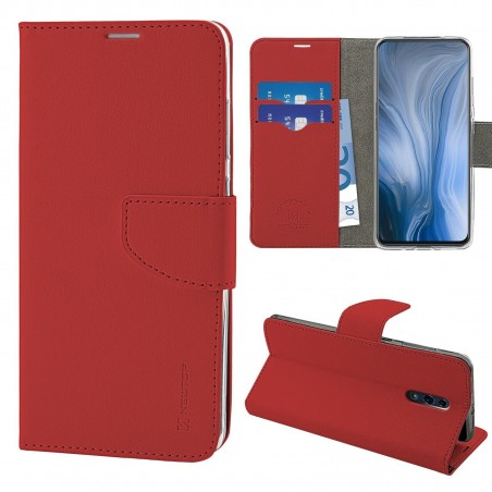 book oppo A57 4g rossa con porta carte di credito chiusura magnetica