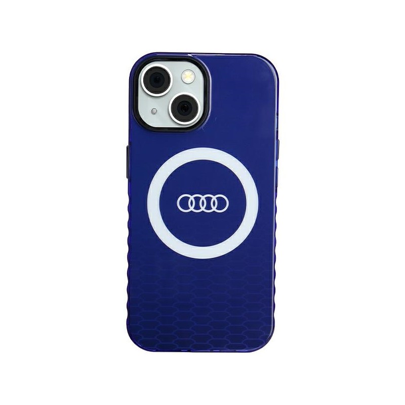 cover audi iphone 15 blu compatibile magsafe