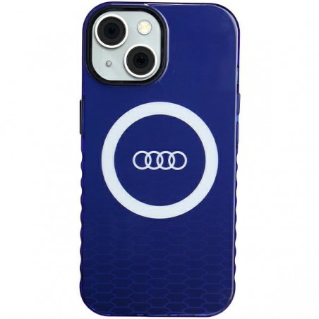 cover audi iphone 15 blu compatibile magsafe