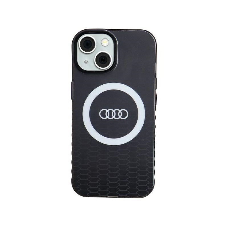 cover audi iphone 15 nera compatibile magsafe