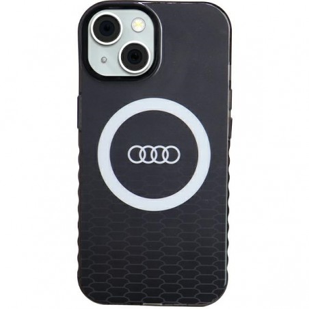 cover audi iphone 15 nera compatibile magsafe