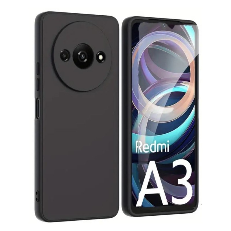 custodia in tpu per redmi a3 nera
