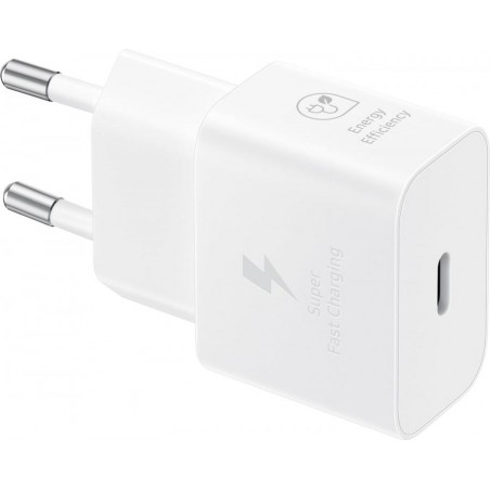 caricabatterie originale samsung usb-c 25 watt bianco in blister