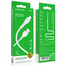 cavo microusb 2,4 A 100cm bianco