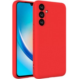 cover in silicone per samsung a15  rossa