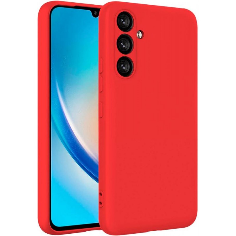 cover in silicone per samsung a15  rossa