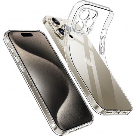 cover  silicone iphone 15 pro trasparente