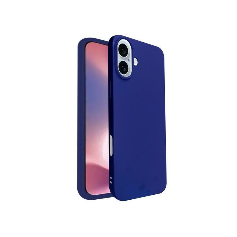 cover  silicone iphone 16 plus blu