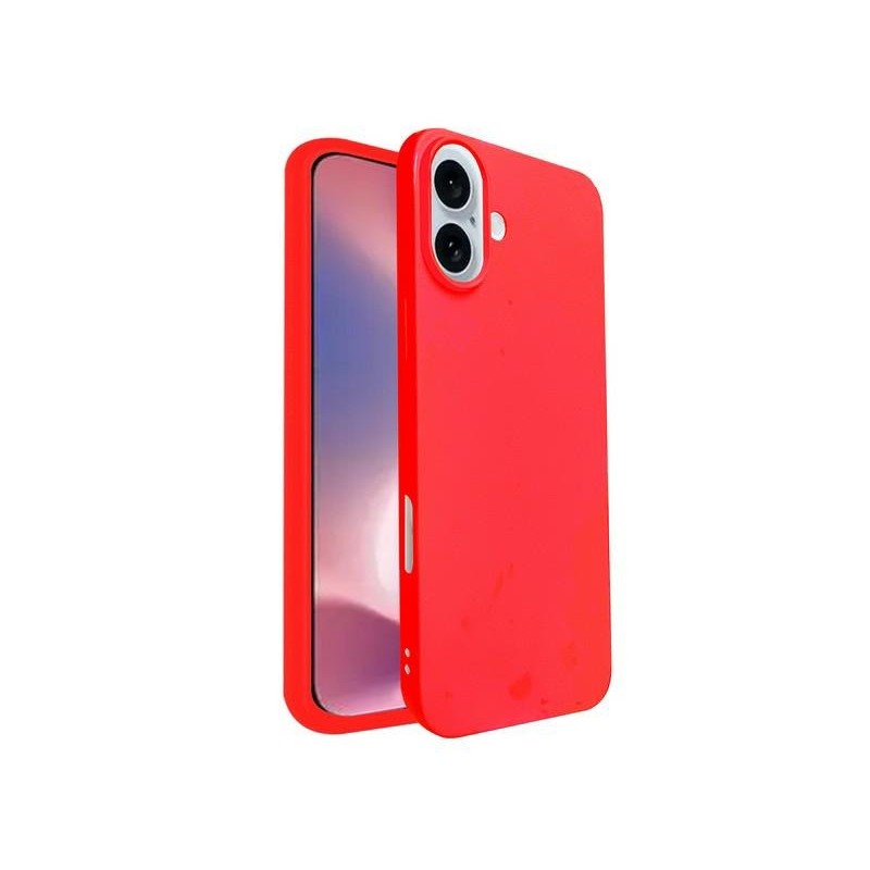 cover  silicone iphone 16 rossa