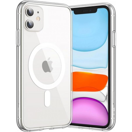cover iphone 11 bicomponente  trasparente  compatibile magsafe