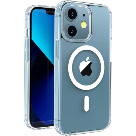 cover iphone 12 bicomponente trasparente  compatibile magsafe