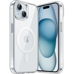 cover iphone 15 bicomponente  trasparente  compatibile magsafe