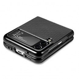 custodia galaxy z flip 6 nero efetto carbonio