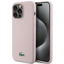 cover lacoste iphone 15 pro max pink magsafe compatibile