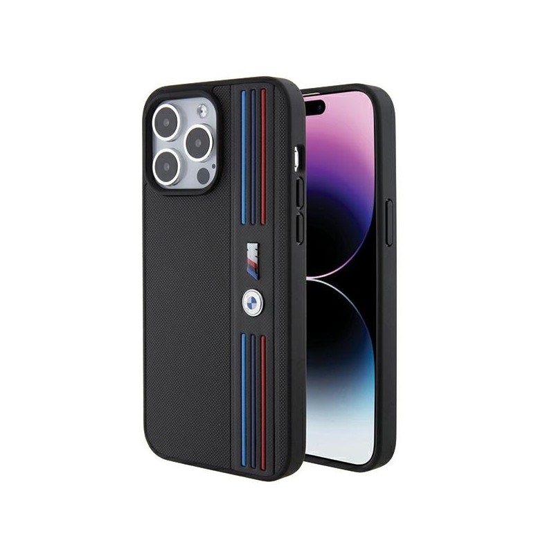 cover bmw iphone 15 pro max nero e tricolore M colletion
