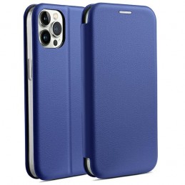 book iphone 16 plus con porta carte di credito chiusura magnetica blu