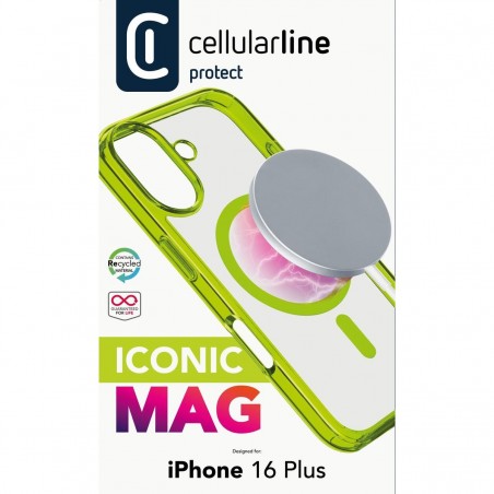 cover iphone 16 plus  verde - trasparente magsafe