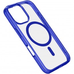 cover iphone 16 pro max blu - trasparente magsafe