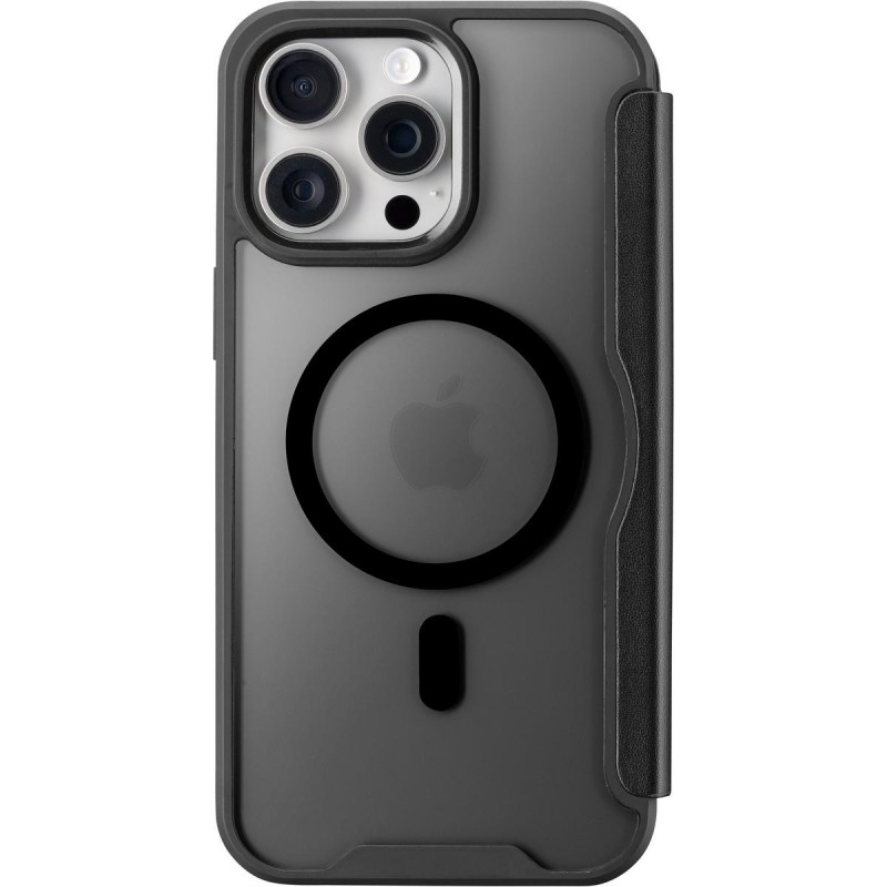 custodia a libro iphone 16 pro nera con porta carte di credito magsafe