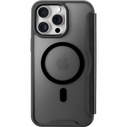 custodia a libro iphone 16 pro max nera con porta carte di credito magsafe