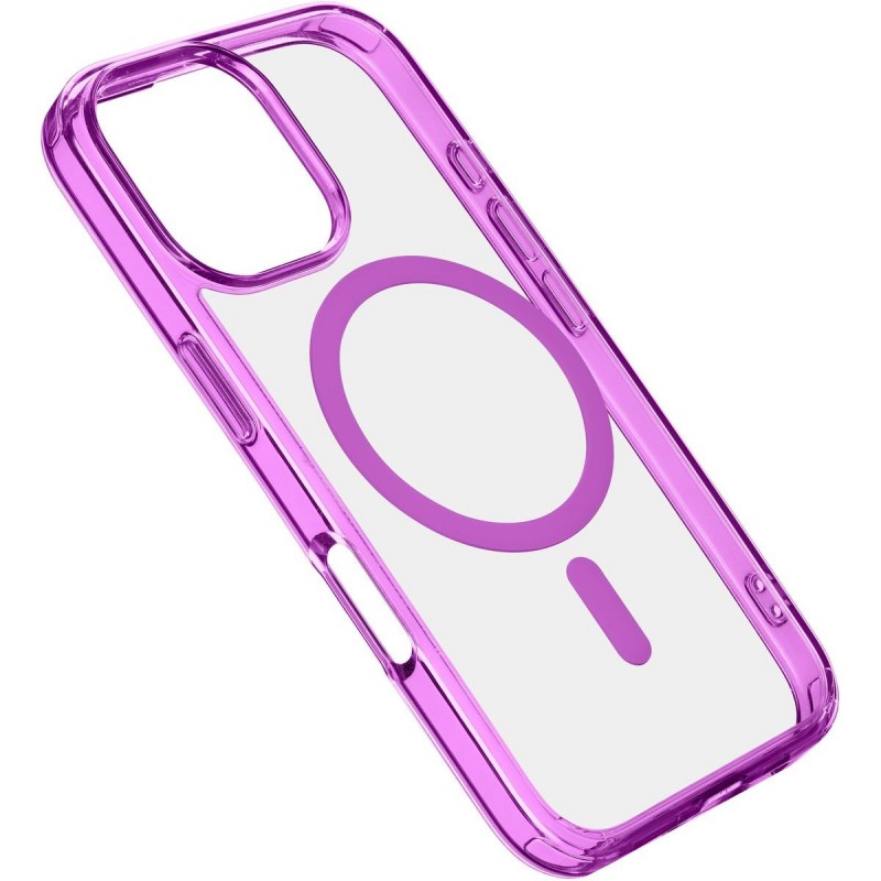cover iphone 16 pro rosa -trasparente magsafe