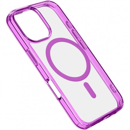 cover iphone 16 pro rosa -trasparente magsafe