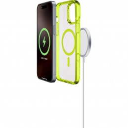 cover iphone 16 pro max verde - trasparente magsafe
