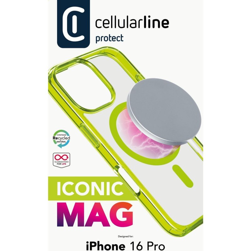 cover iphone 16 pro max verde - trasparente magsafe