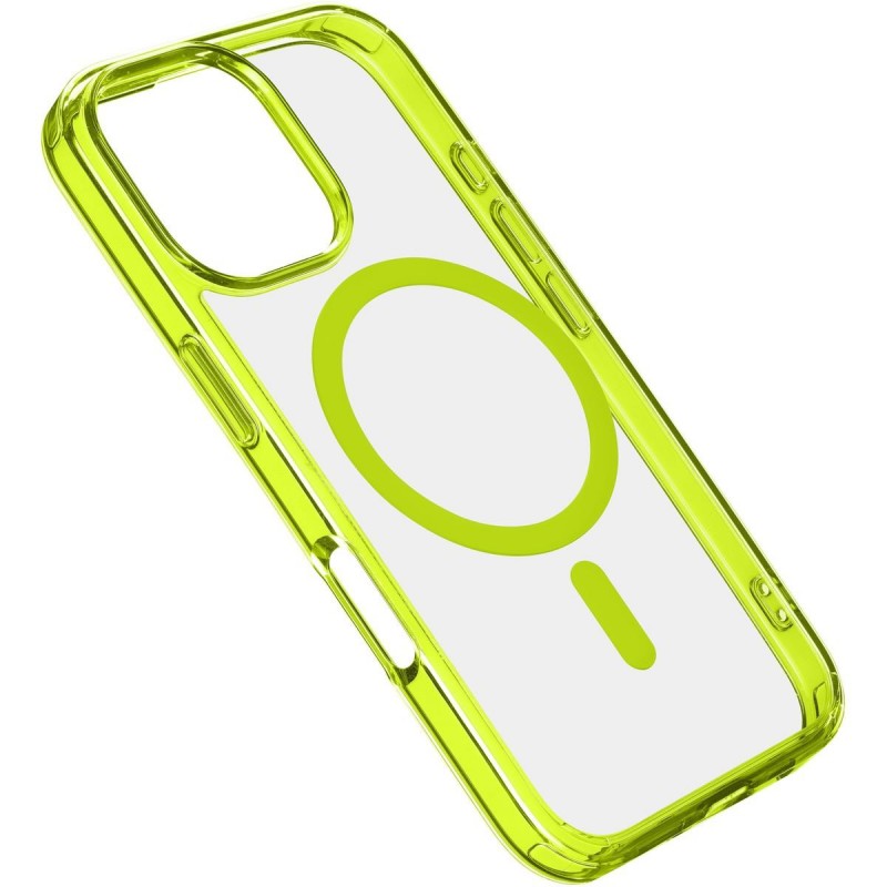 cover iphone 16 pro max verde - trasparente magsafe