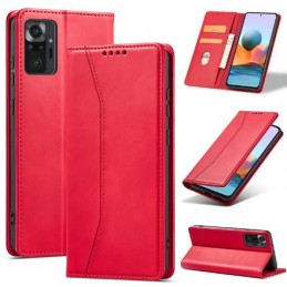 book redmi note 13 pro 5G con porta carte di credito chiusura magnetica rossa