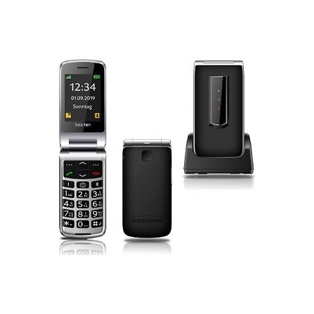 Cellulare Beafon SL495 nero e argento Display TFT a colori da 2,4” ad alto contrasto Pannello anteriore per visualizzare chiamat
